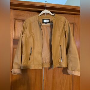 Jou Jou Camel faux Leather Jacket